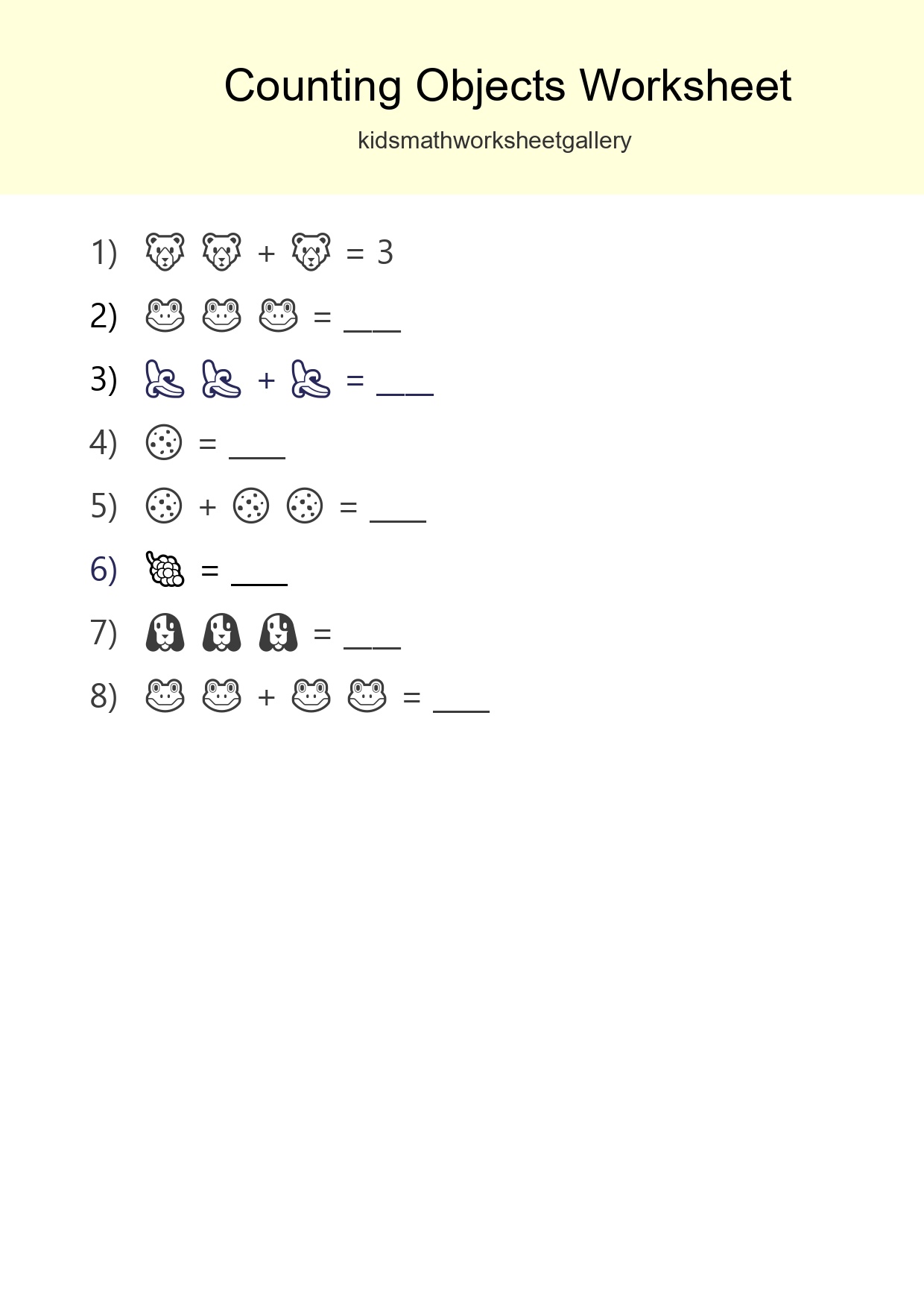 Learn Counting With Pictures Worksheet (Pre-K) - Part 223