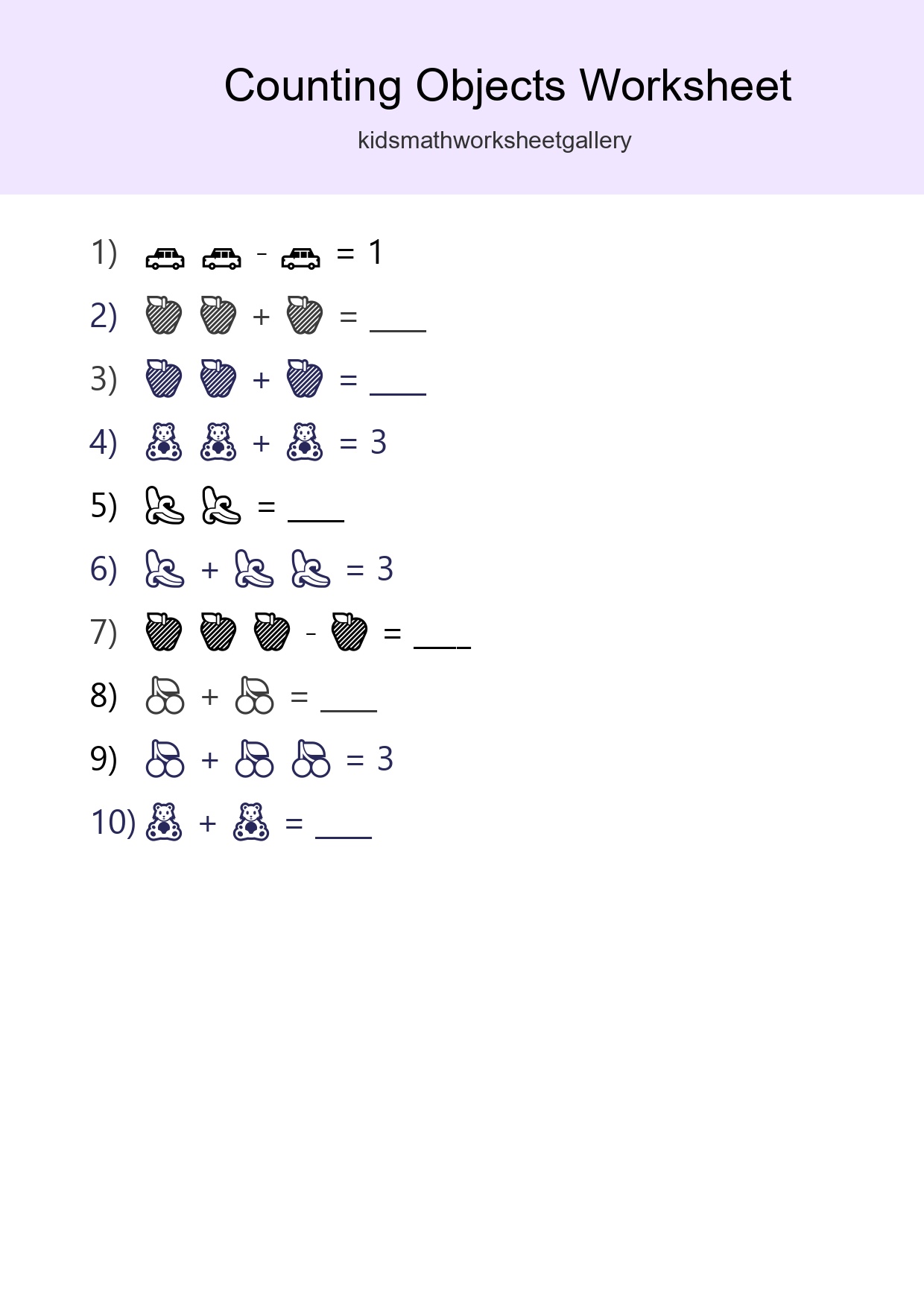 Learn Counting With Pictures Worksheet (Pre-K) - Part 58