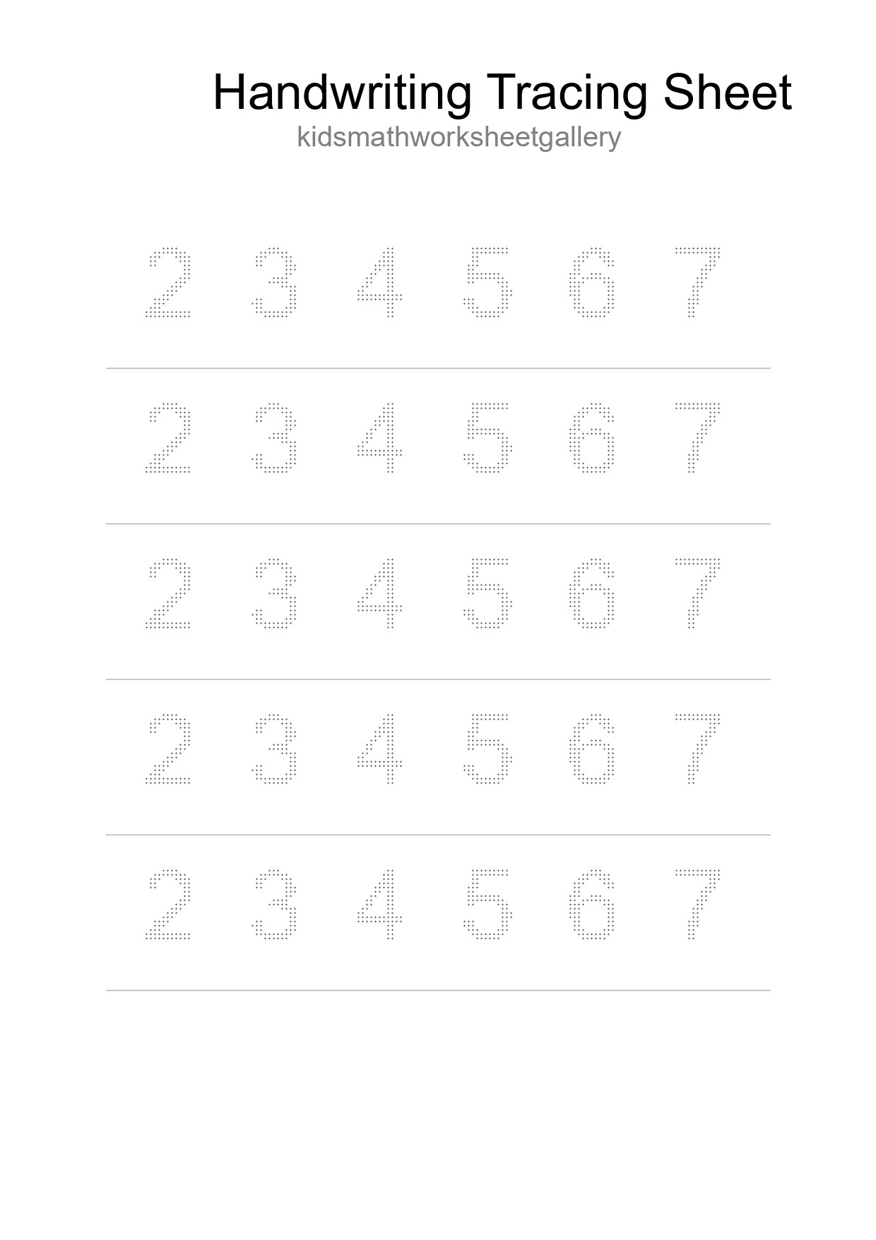 Printable Tracing Worksheet For Kids - Part 120