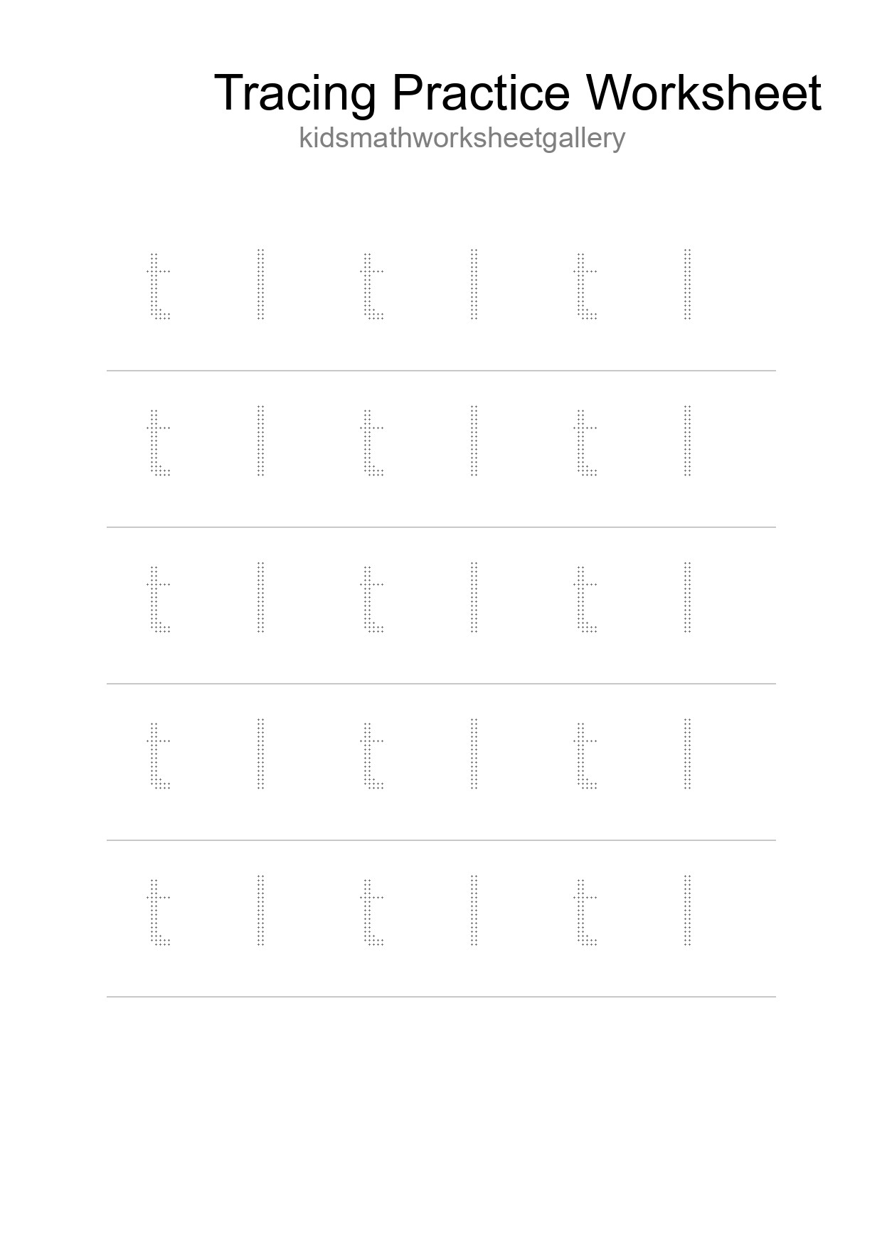 Printable Tracing Worksheet For Kids - Part 142