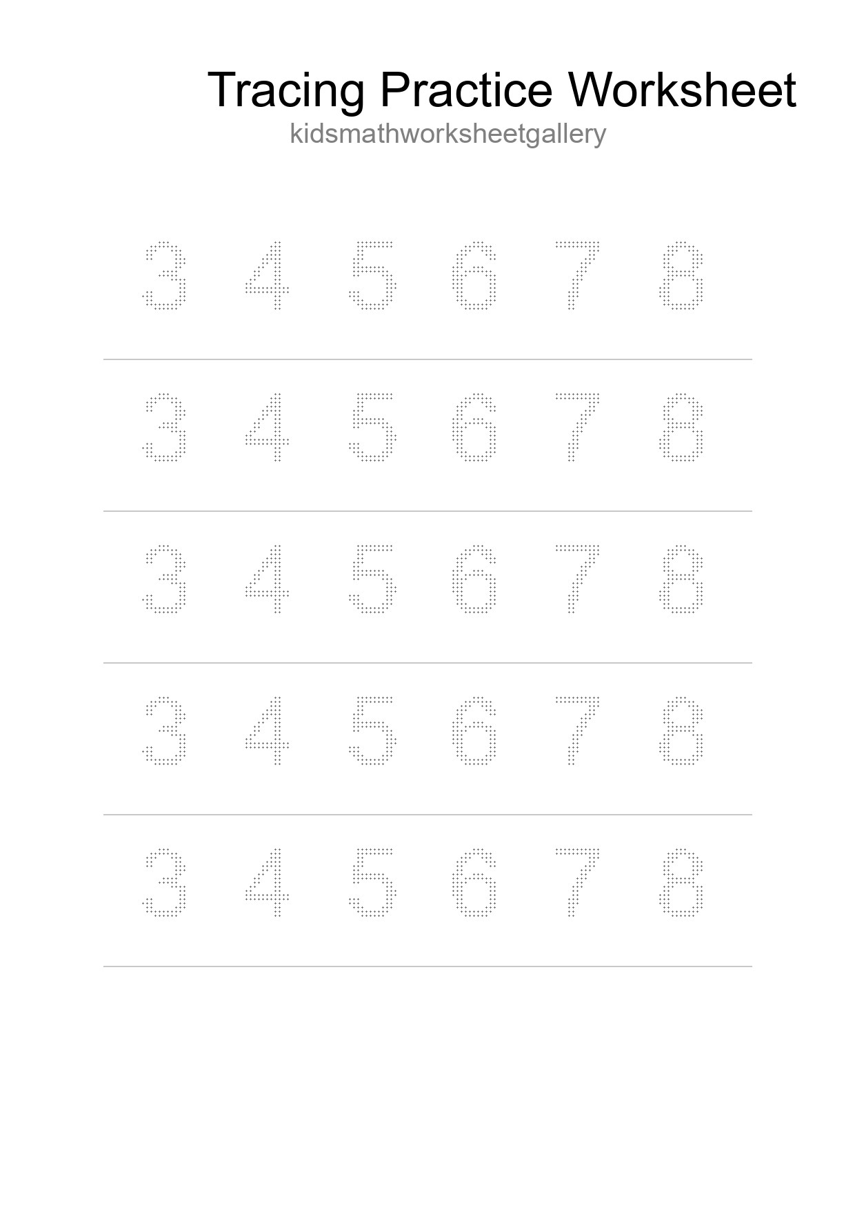 Printable Tracing Worksheet For Kids - Part 164