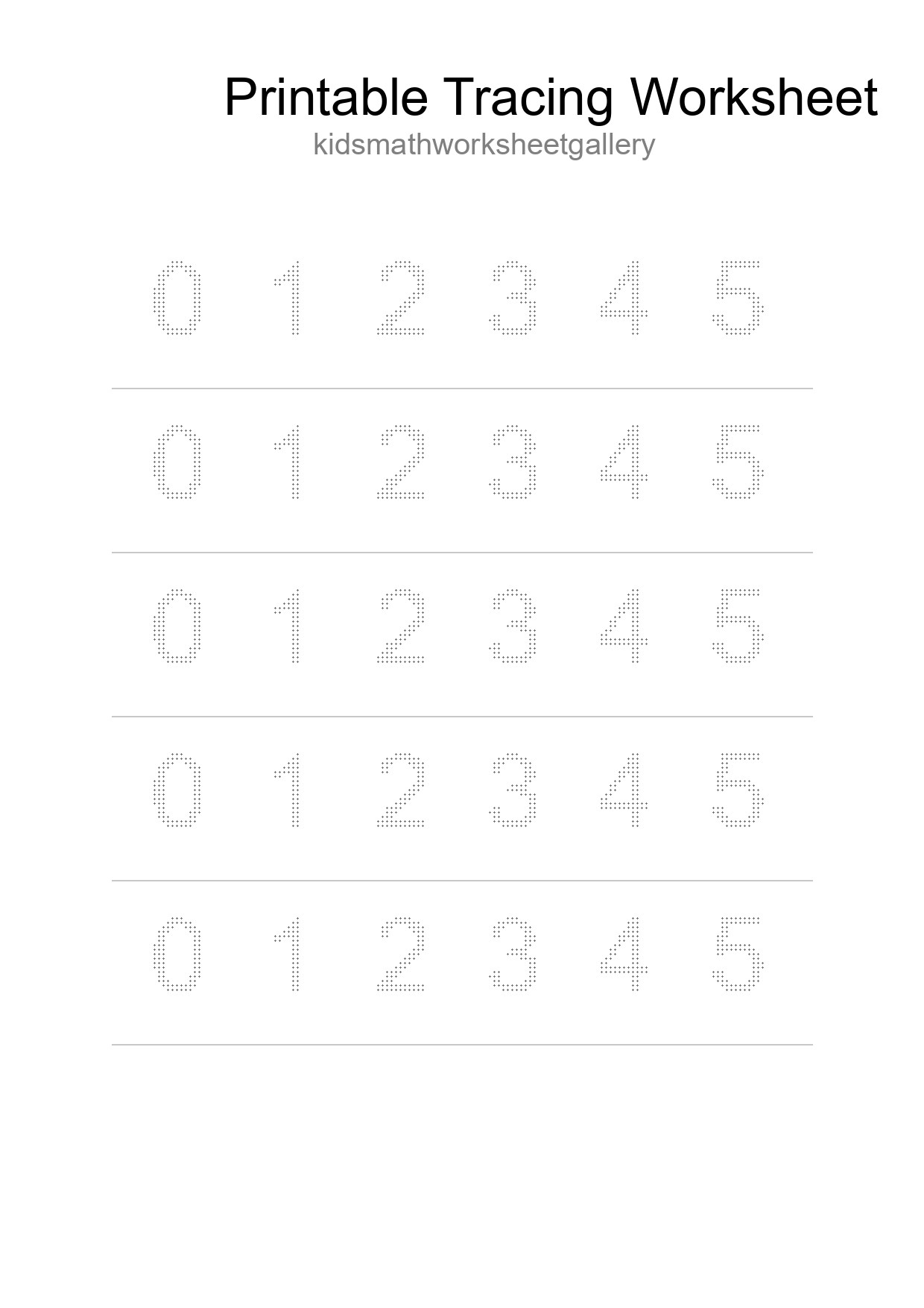 Printable Tracing Worksheet For Kids - Part 175