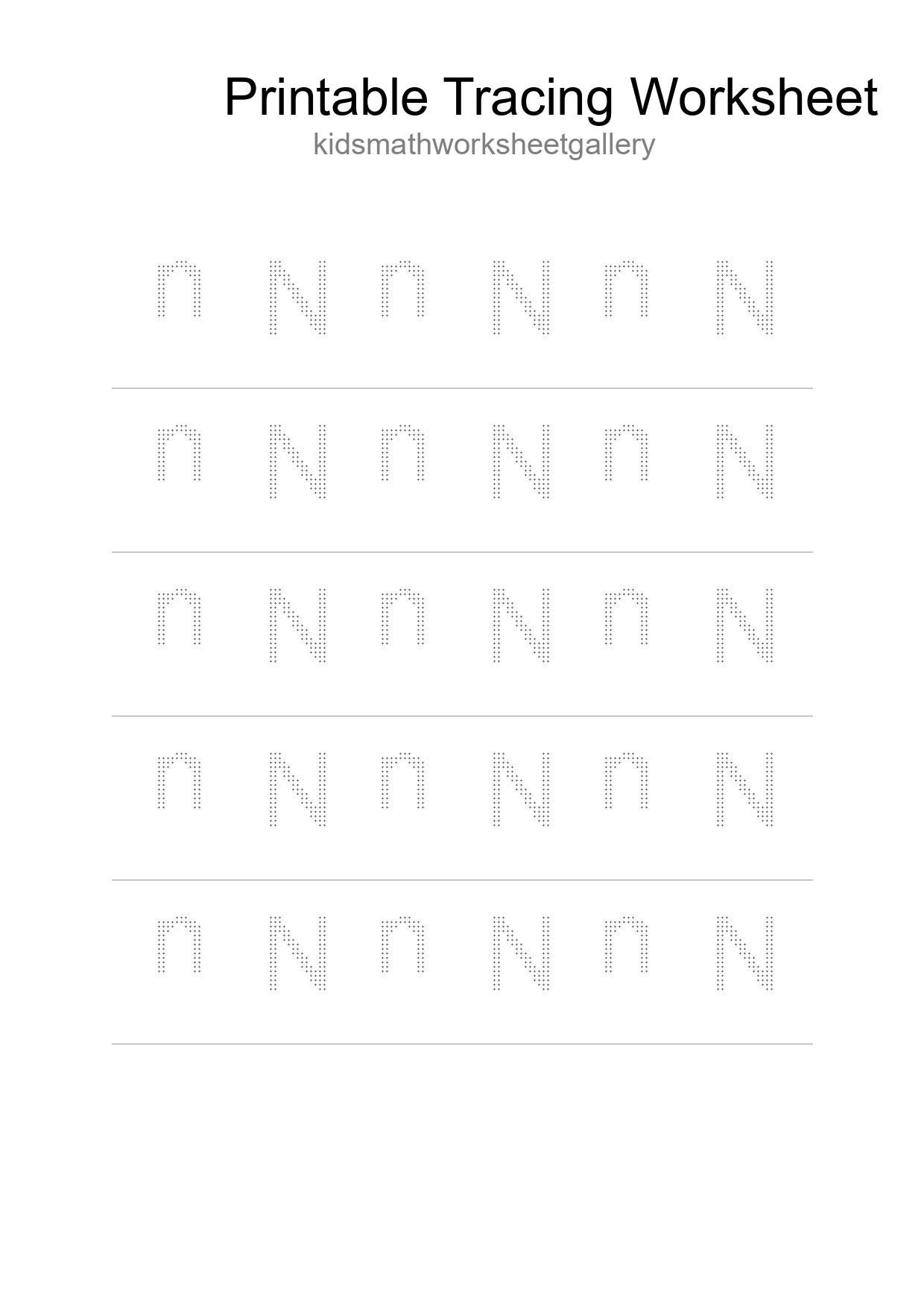 Printable Tracing Worksheet For Kids - Part 197