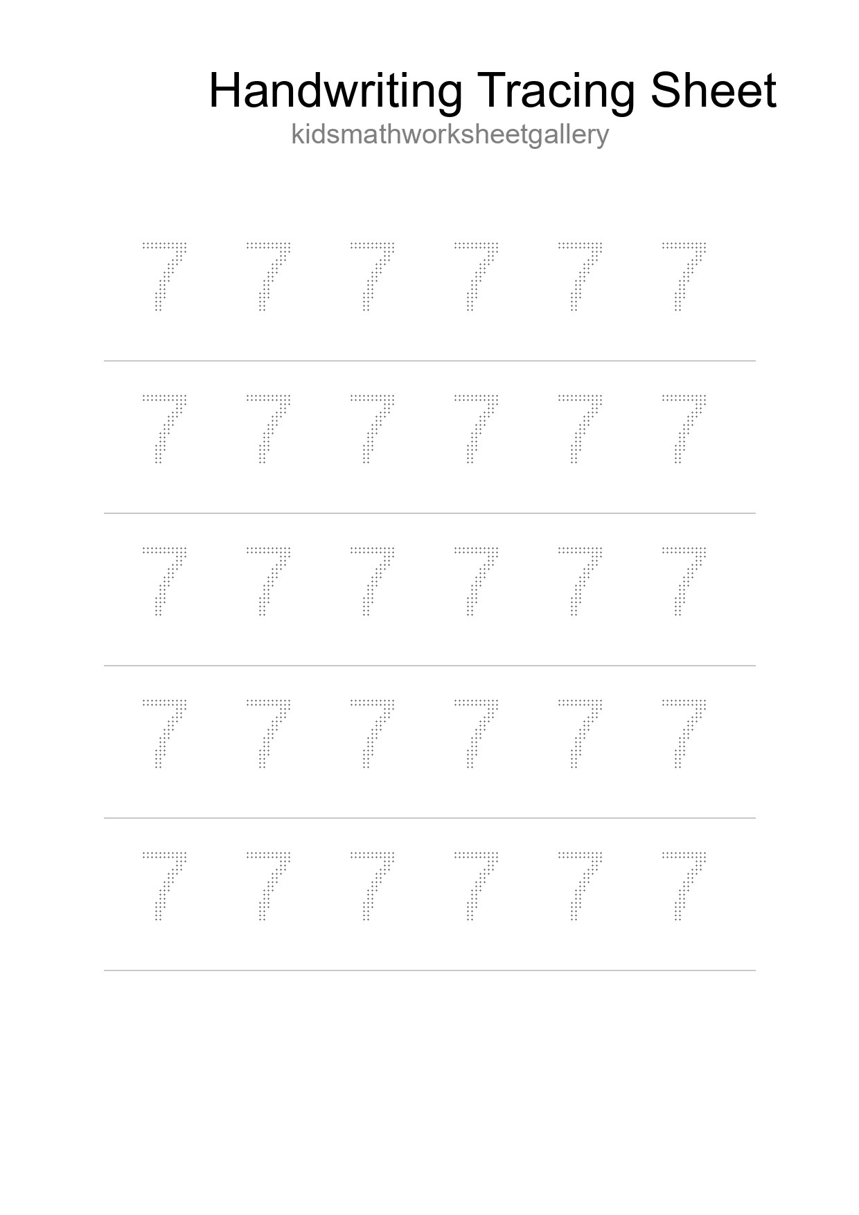 Printable Tracing Worksheet For Kids - Part 208