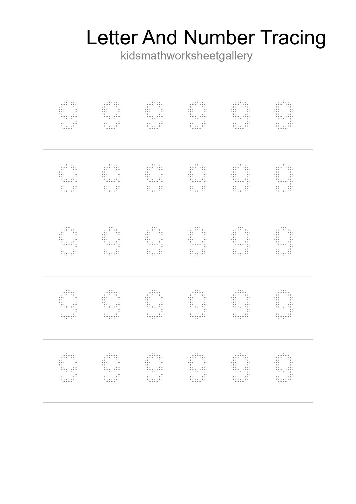 Printable Tracing Worksheet For Kids - Part 241