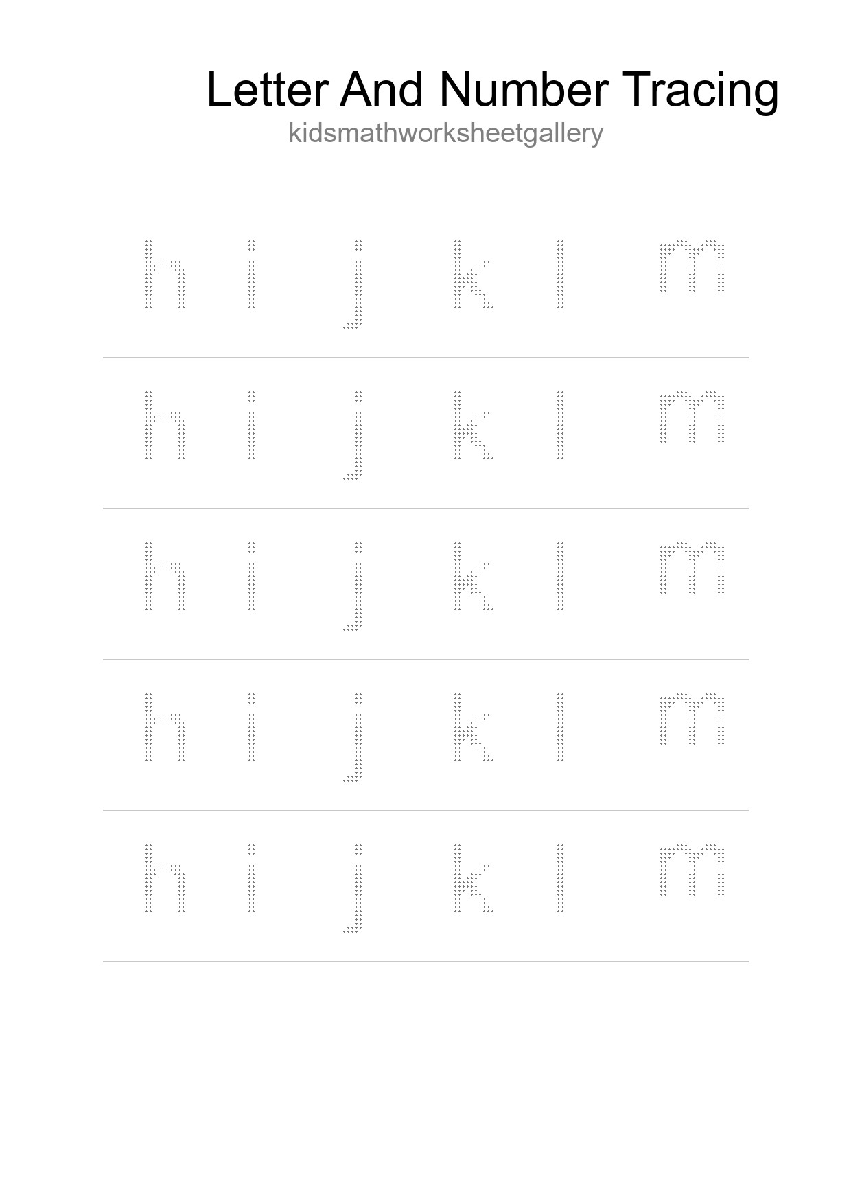 Printable Tracing Worksheet For Kids - Part 252