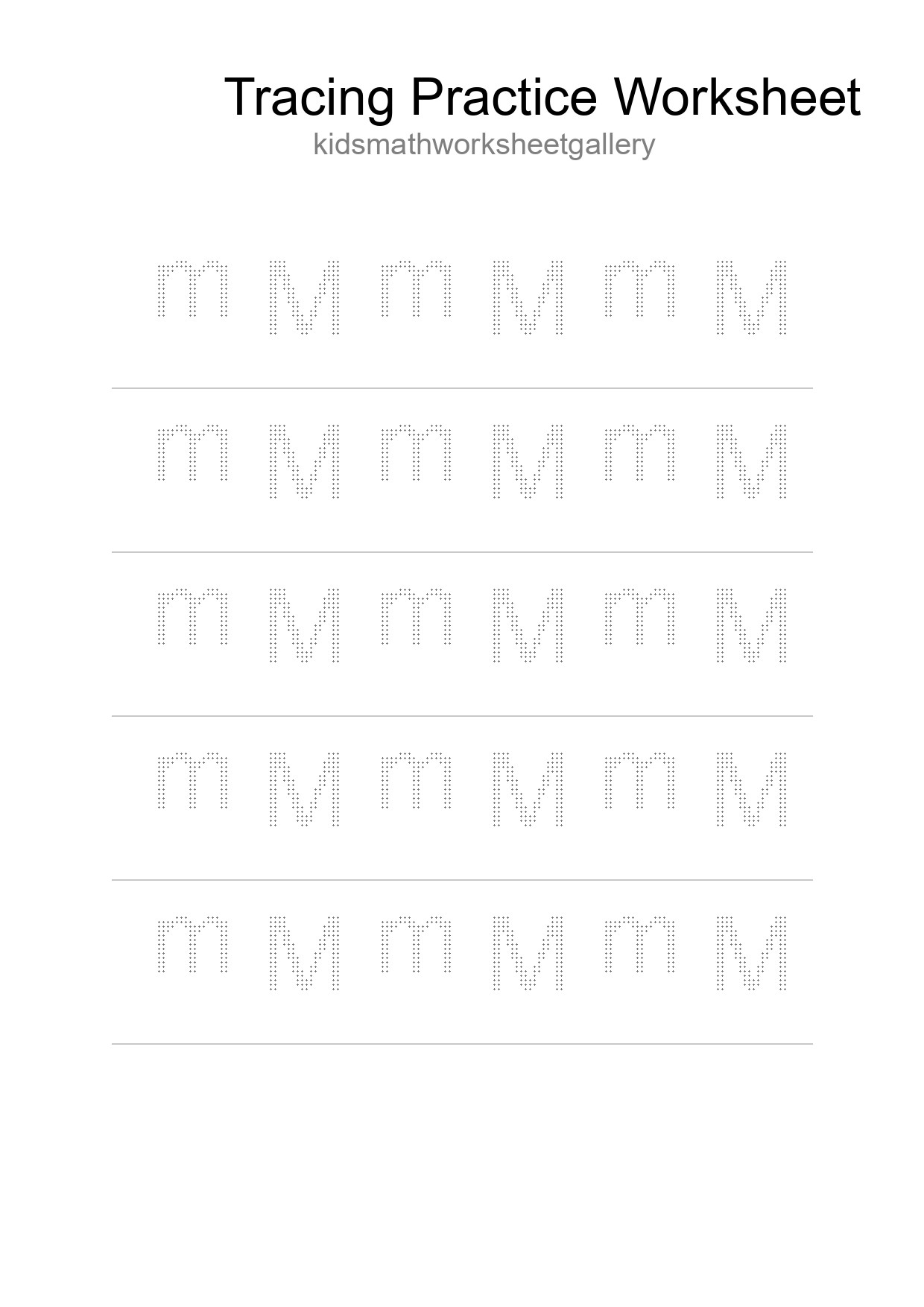 Printable Tracing Worksheet For Kids - Part 65