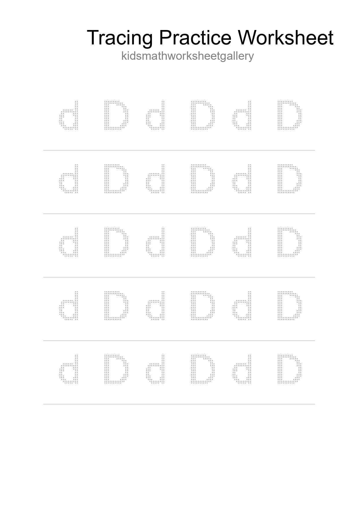 Printable Tracing Worksheet For Kids - Part 98